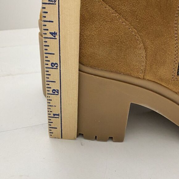 Steve Madden Jaydin-F Brown Suede Platform Boots Women's size 9.5M side zipper - Picture 12 of 13